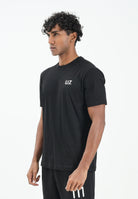 EA7 T-shirt a manica corta nera da uomo con stampa logo 7M000567AF10375 MC001 EA7 