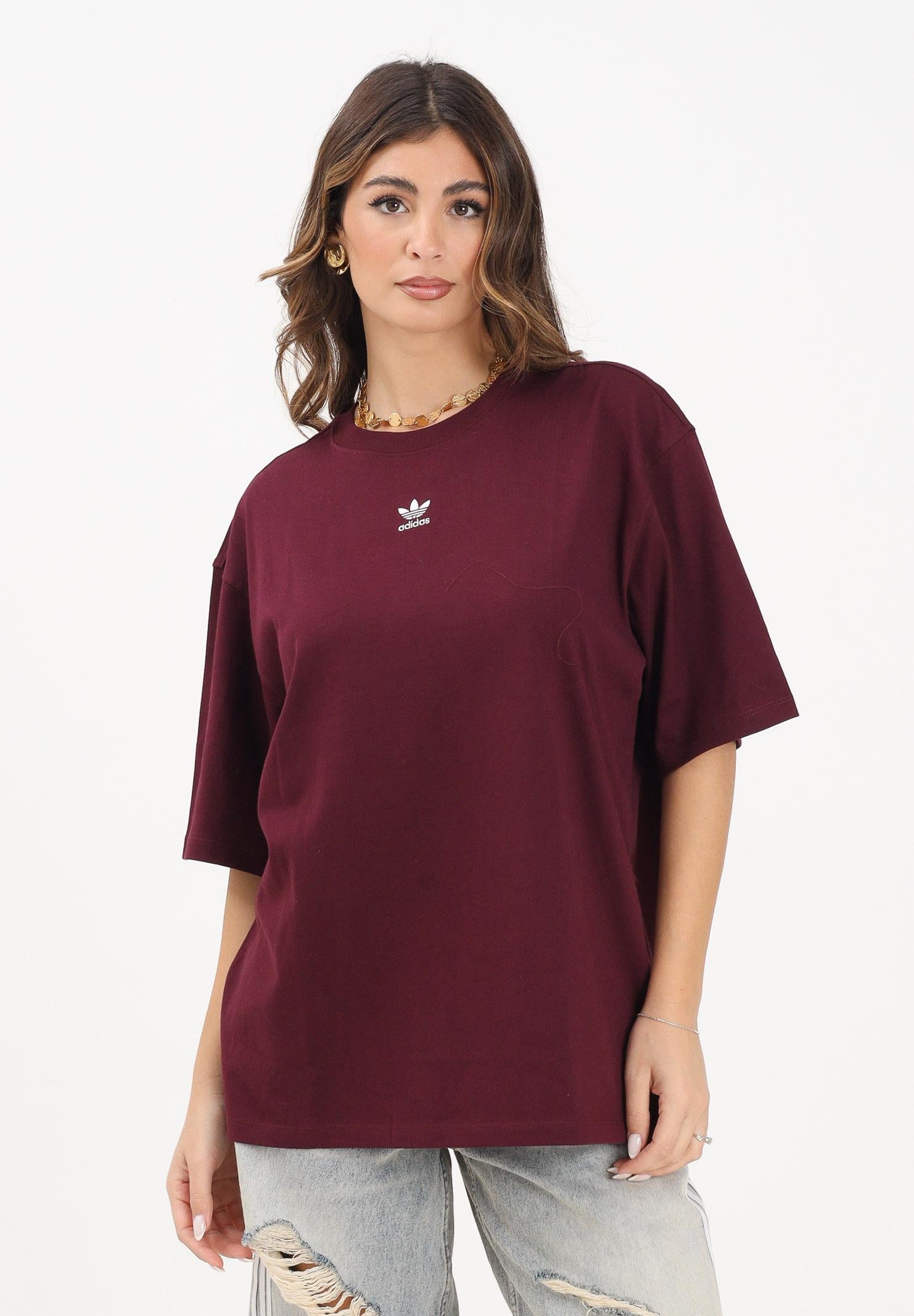 ADIDAS ORIGINALS T-shirt a manica corta BOYFRIEND bordeaux da donna KW1906  ADIDAS ORIGINALS 
