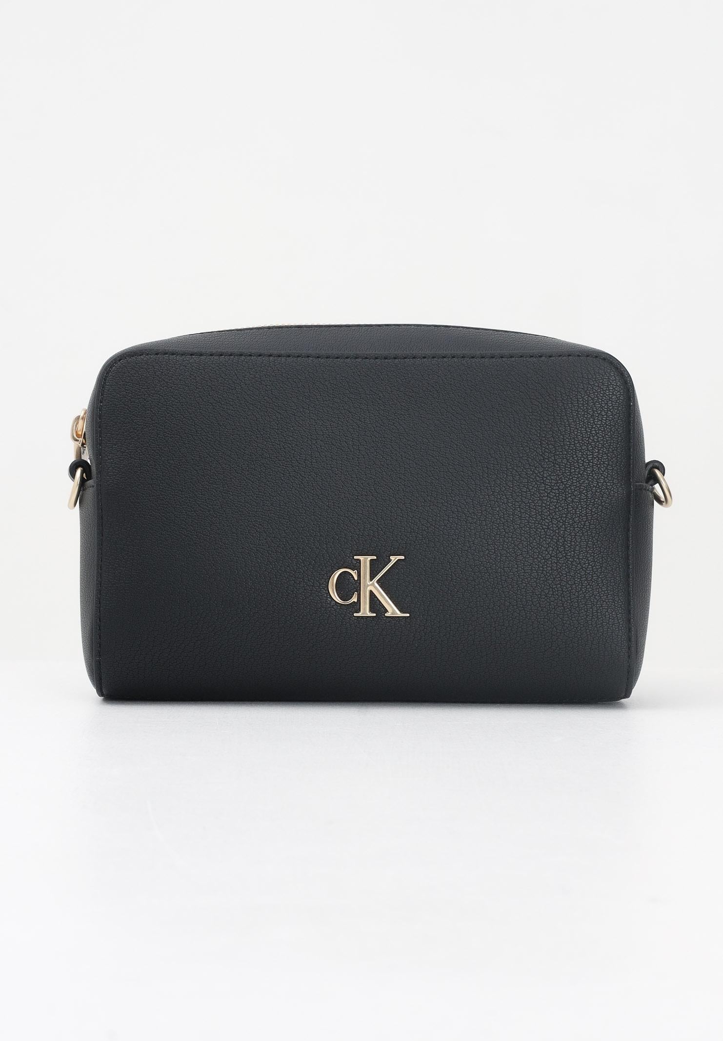 CALVIN KLEIN: Borsa a tracolla nera donna con logo