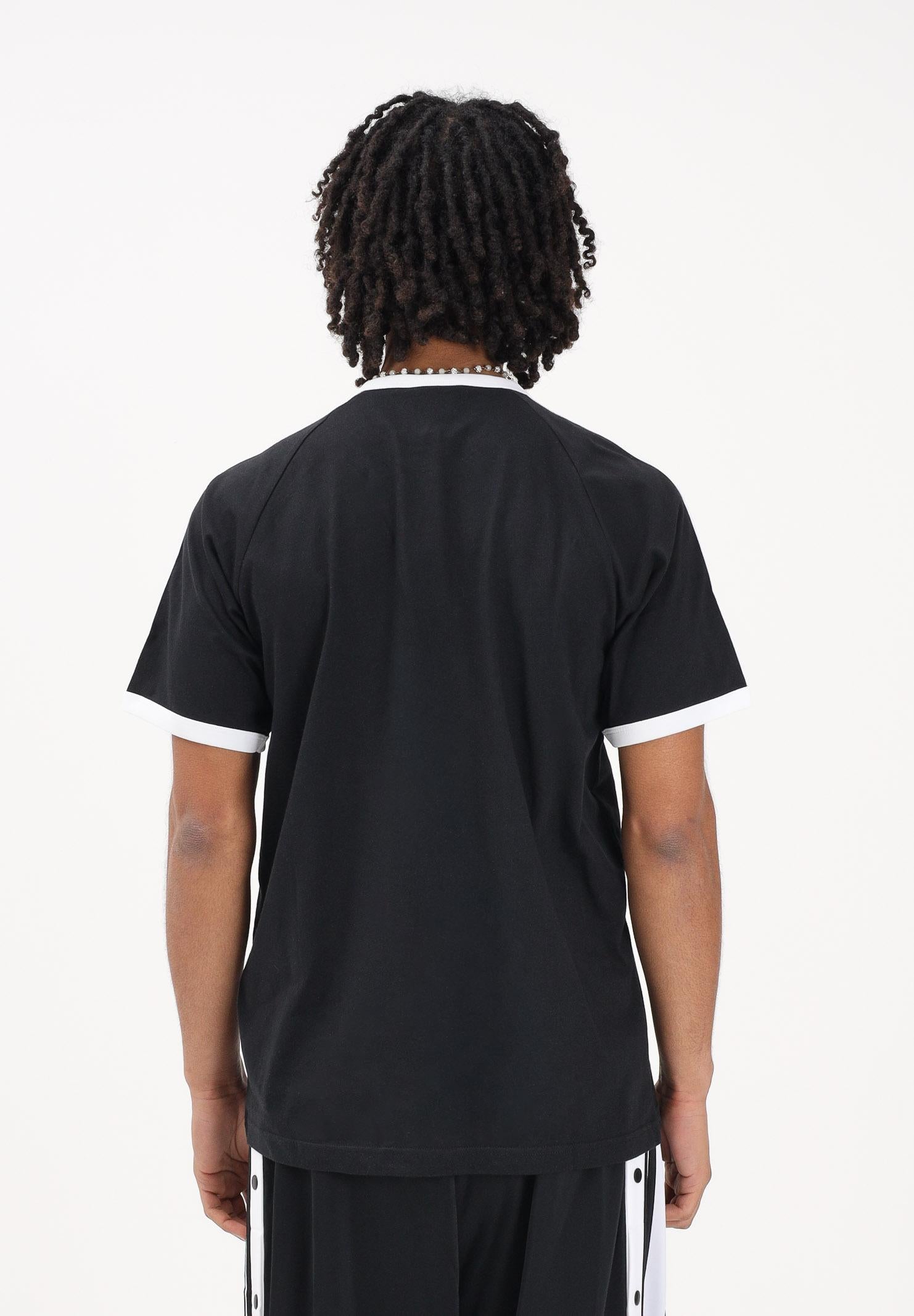ADIDAS ORIGINALS T-shirt a manica corta 3 STRIPES nera da uomo KE3538 . ADIDAS ORIGINALS 