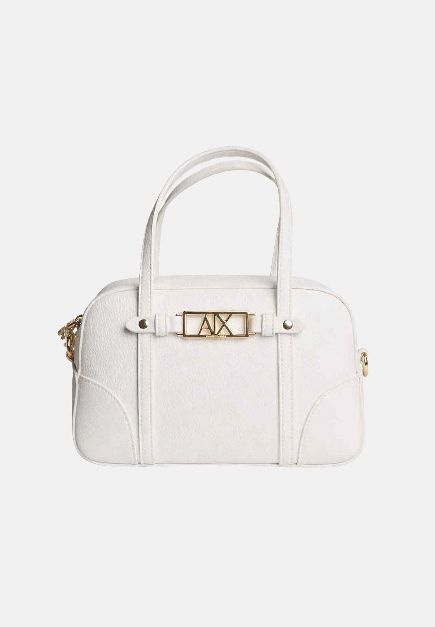 ARMANI EXCHANGE Borsa a mano bianca da donna con logo XW002611AF15632 U0011 ARMANI EXCHANGE 
