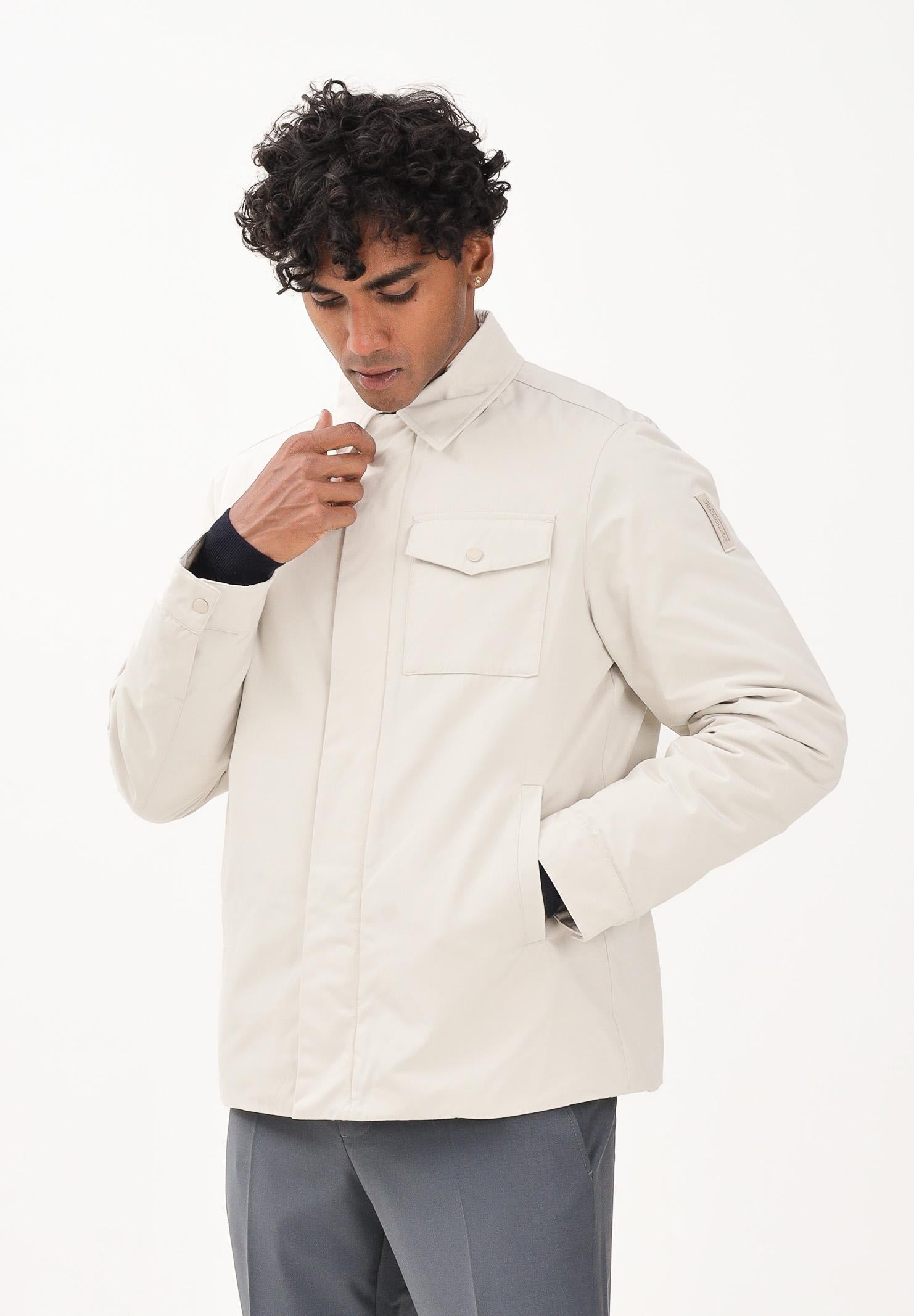 BOMBOOGIE Piumino panna da uomo foderato in ecopelliccia GM9292GKR5 503 BOMBOOGIE 