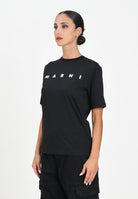 MARNI T-shirt a manica corta nera per donna, ragazzi e bambini con stampa logo M01601M00RF 0M900 MARNI 