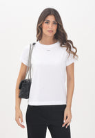 PINKO T-shirt a manica corta bianca da donna con logo 100373A2RE Z04 PINKO 