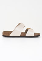 BIRKENSTOCK Ciabatte Sydney Cushion Buckle bianche da donna 1029492 . BIRKENSTOCK 