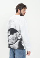 KARL LAGERFELD Felpa girocollo bianca da uomo con stampa Karl Lagerfeld KLA1M20070 100 KARL LAGERFELD 