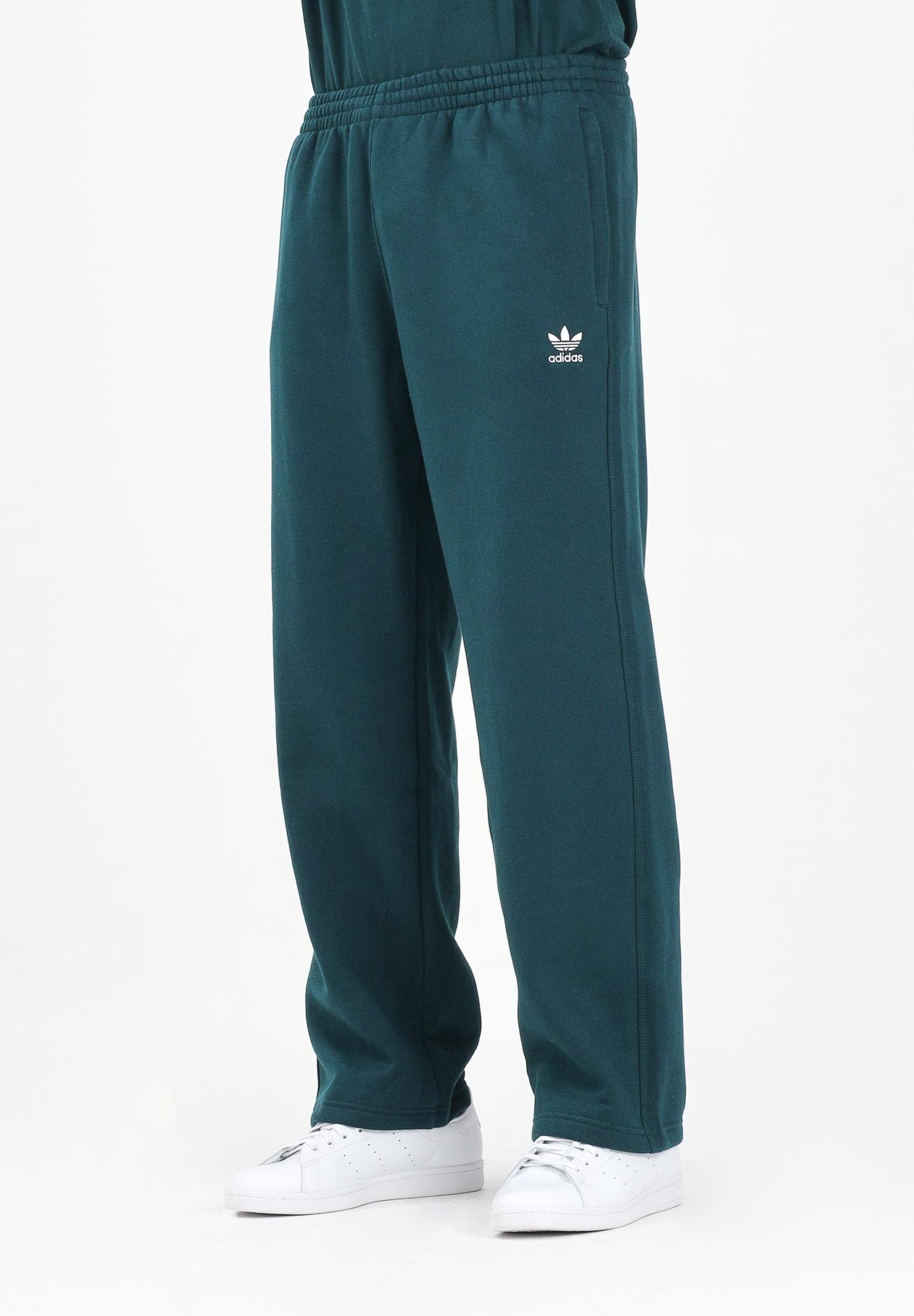 ADIDAS ORIGINALS Pantalone sportivo Trefoil Essentials Open Hem verde da uomo KA0507 . ADIDAS ORIGINALS 