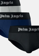 PALM ANGELS Slip (3 paia) blu, bianco e nero da uomo con logo PLA1UMBSP01TR AS PALM ANGELS 