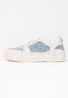 GCDS Sneakers panna da uomo con inserti in denim chiaro GCU1011 460 GCDS 