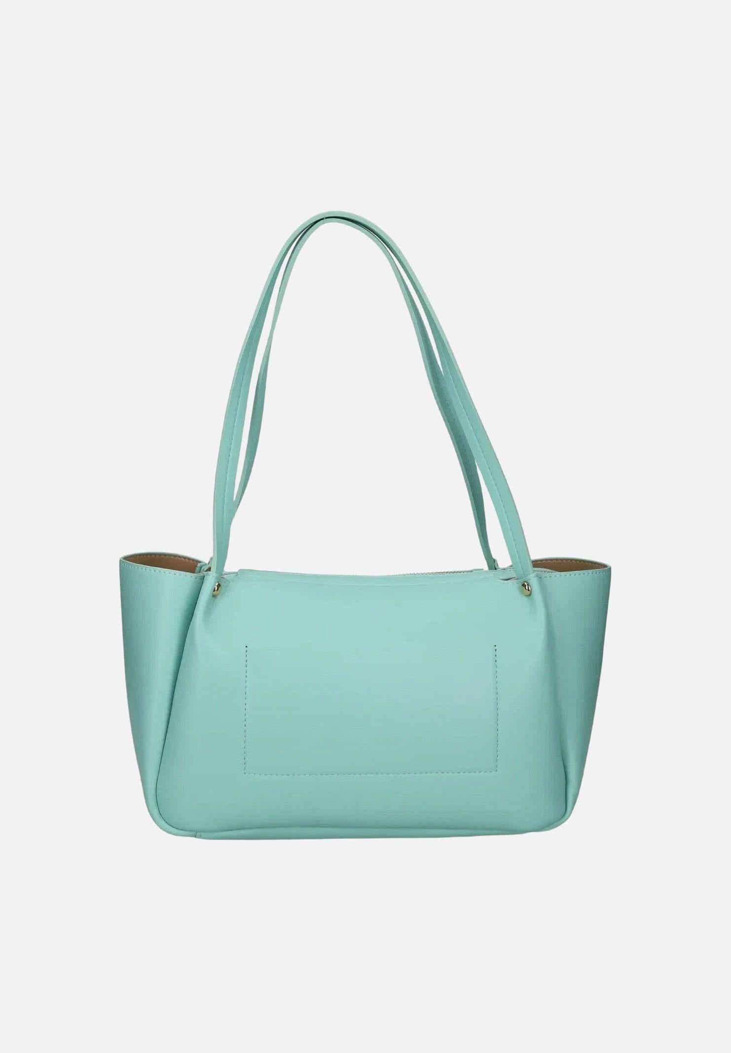 JUST CAVALLI Borsa a spalla verde acqua da donna con charm logo 80RA4BE3ZSD85 130 JUST CAVALLI 