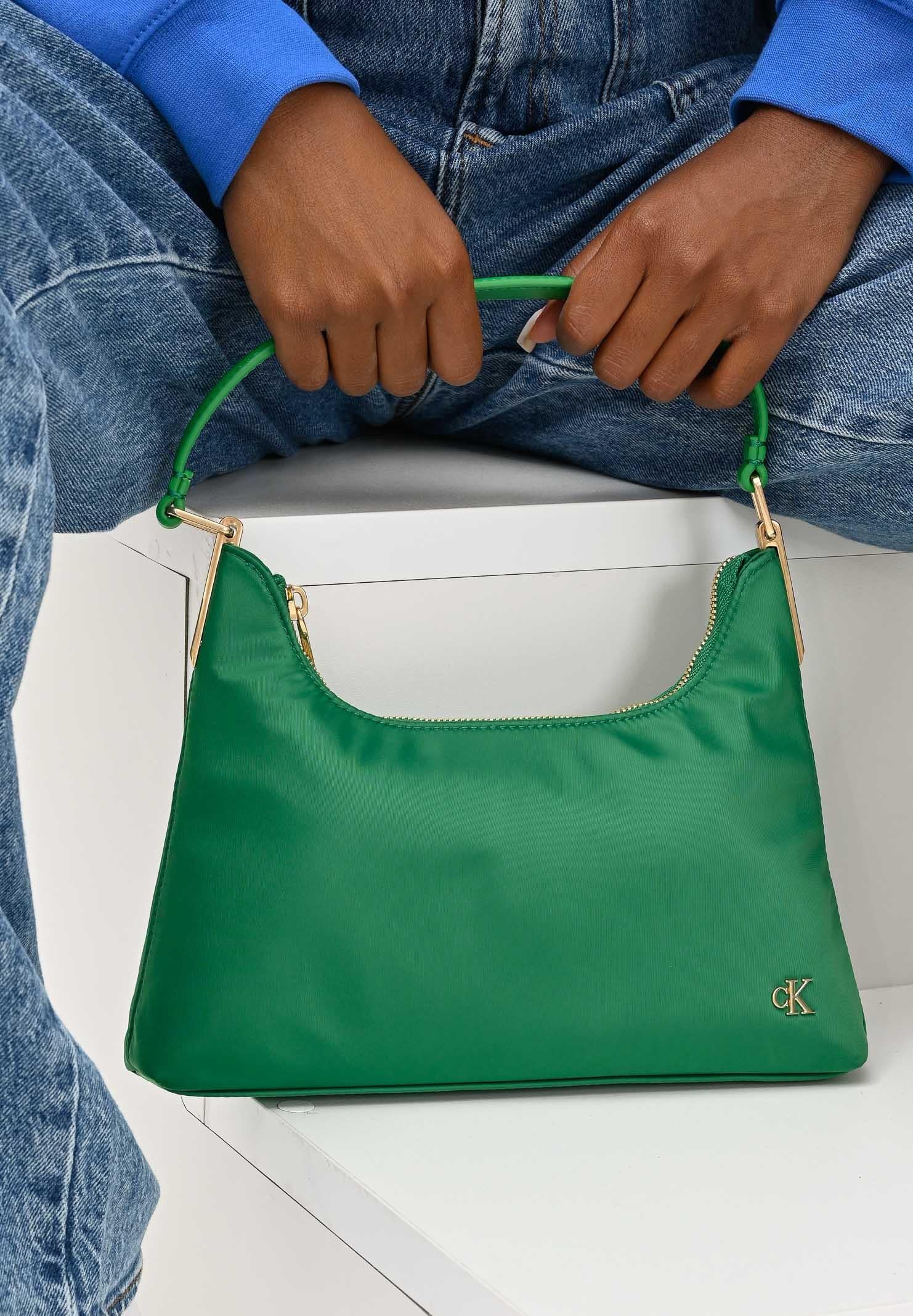 CALVIN KLEIN Borsa a spalla verde da donna con logo LV04K3219G 0K6 CALVIN KLEIN 