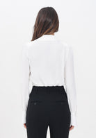 ELISABETTA FRANCHI Blusa cropped avorio da donna con dettaglio gioiello CAT0256E2 360 ELISABETTA FRANCHI 