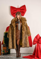 DSQUARED2 Pelliccia lunga in eco-pelliccia beige per donna e ragazze DQ3057D0AEB DQ716 DSQUARED2 