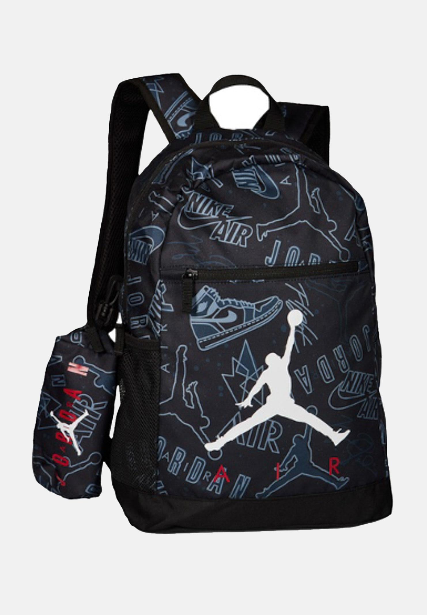 JORDAN Zaino nero per bambino e bambina con stampa logo 9B0503-KR5 KR5 JORDAN 