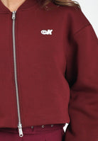 CALVIN KLEIN JEANS Bomber bordeaux da donna con logo LV047C524GVLP  CALVIN KLEIN JEANS 