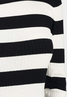 JDY Maglioncino girocollo a righe nere e panna da donna 15277223 Black JDY 