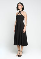 SANTAS Abito midi MEDELEINE nero da donna PV2508 NERO SANTAS 