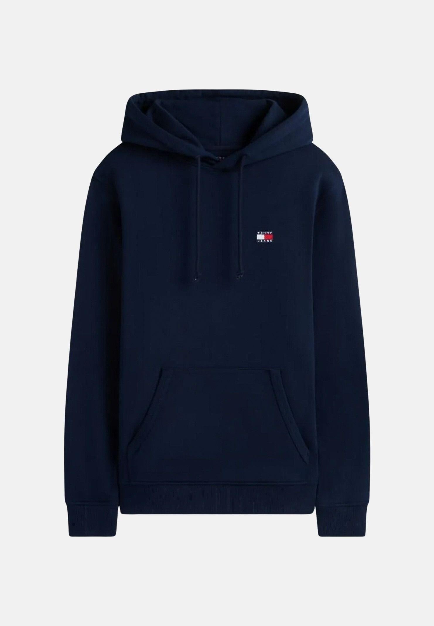 TOMMY JEANS Felpa con cappuccio Regular Badge Hoodie dark night navy blu, colore basico blu, uomo. DM0DM21922 C1G TOMMY JEANS 