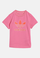 ADIDAS ORIGINALS T-shirt a manica corta rosa da neonato con stampa Trefoil JX9004 . ADIDAS ORIGINALS 