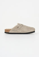 BIRKENSTOCK Ciabatte Boston con pelliccia beige per uomo e donna 1028299 . BIRKENSTOCK 
