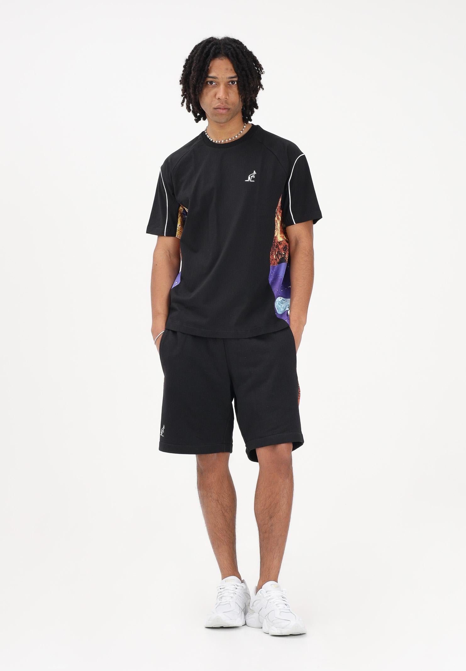 AUSTRALIAN T-shirt a manica corta nera da uomo con inserti stampati SPUTS0022877 003 AUSTRALIAN 