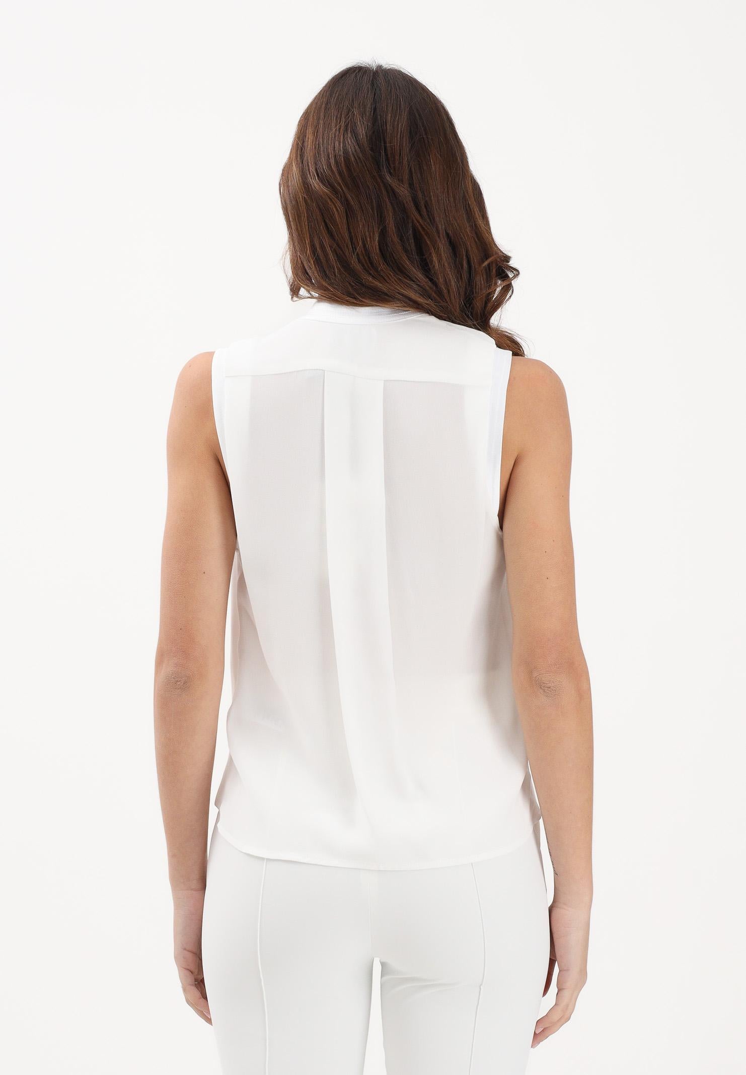 ELISABETTA FRANCHI Top elegante avorio da donna  in georgette di viscosa CA13461E2 360 ELISABETTA FRANCHI 