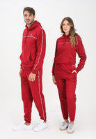 LACOSTE Pantalone sportivo bordeaux per uomo e donna con bande logate XH9803 476 LACOSTE 