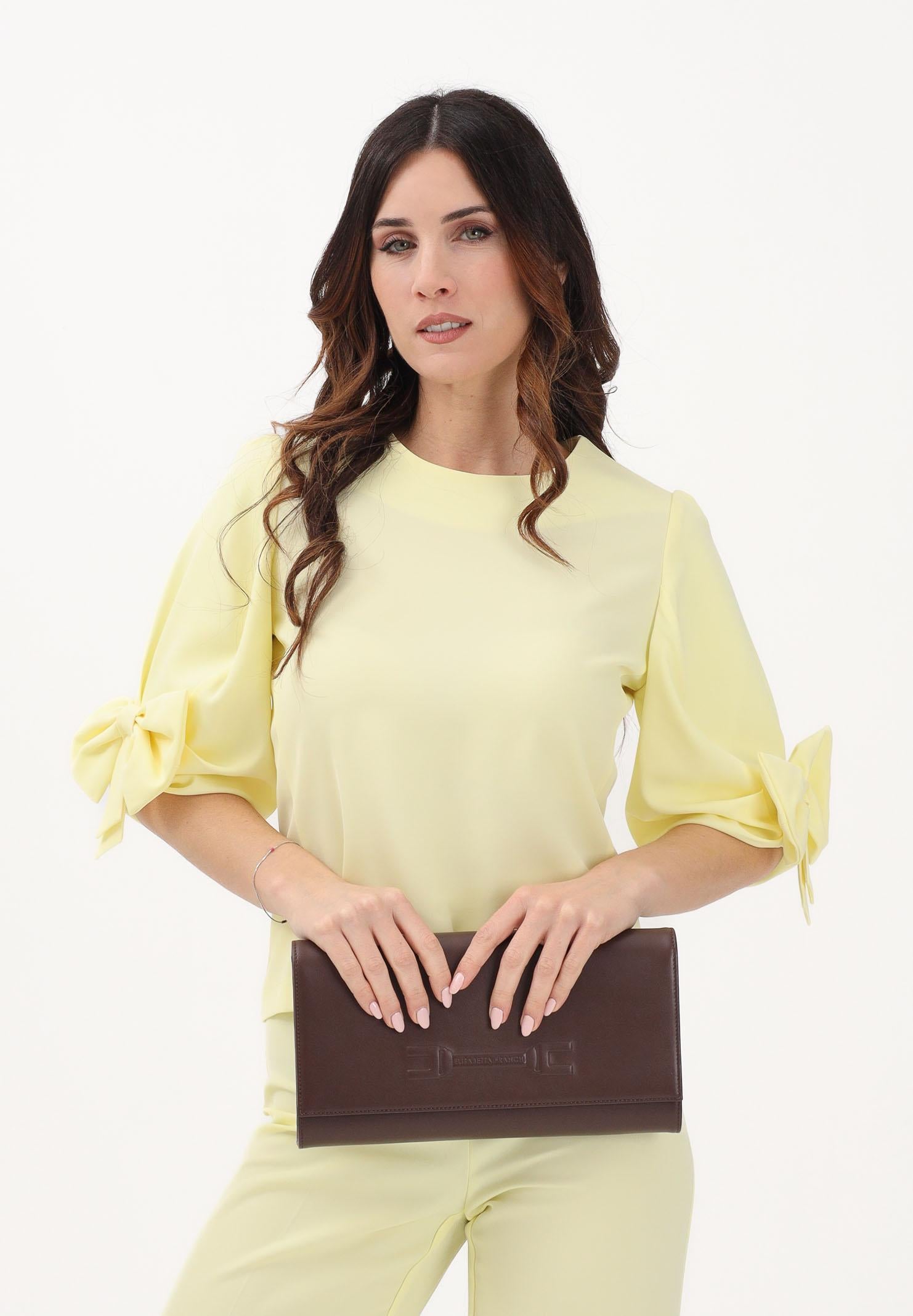 VICOLO Blusa gialla da donna con fiocco applicato TAB0245 ABU20 VICOLO 