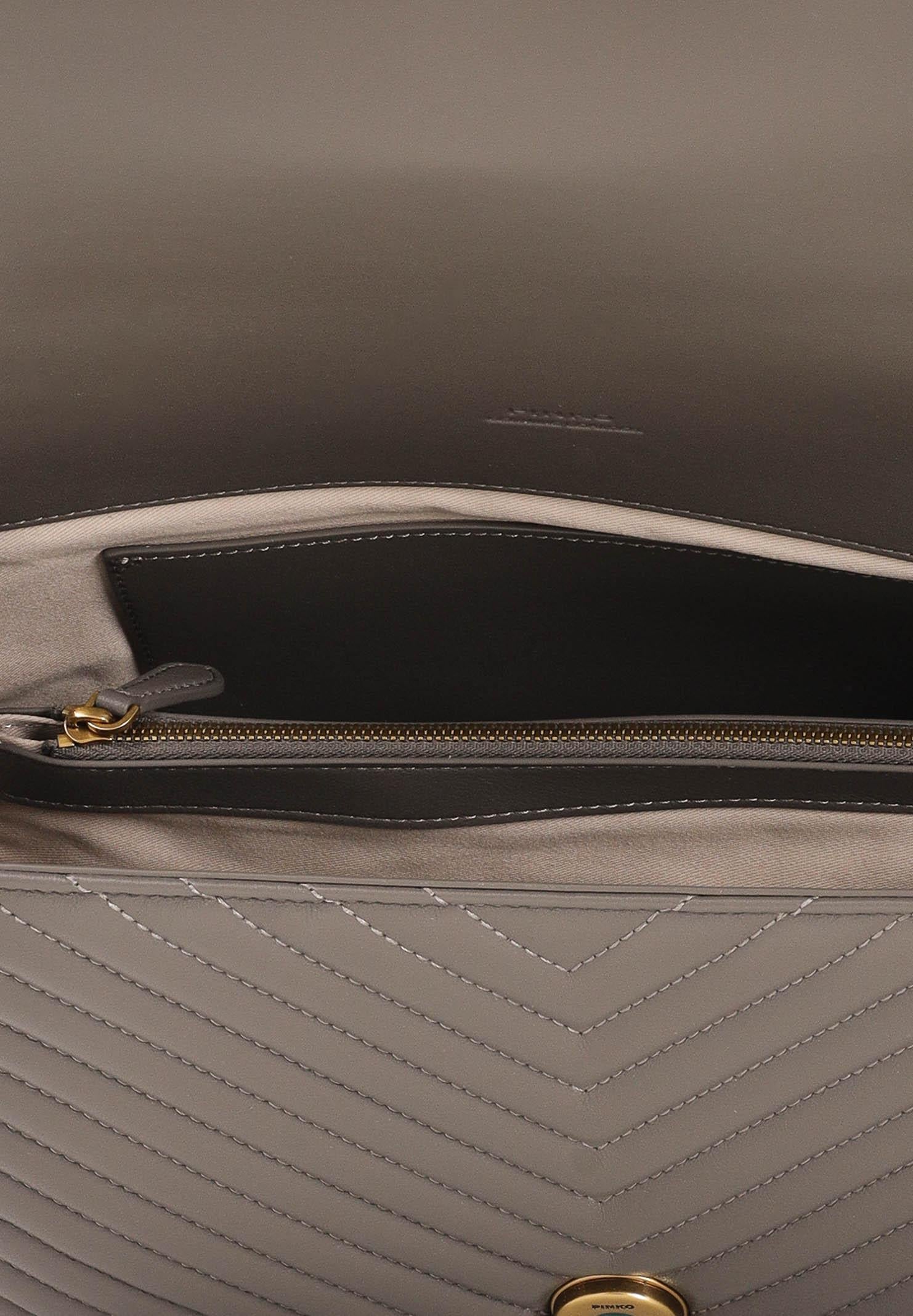 PINKO Shopper Big Love Bag Puff grigio asfalto da donna 100042A0GK K33Q PINKO 