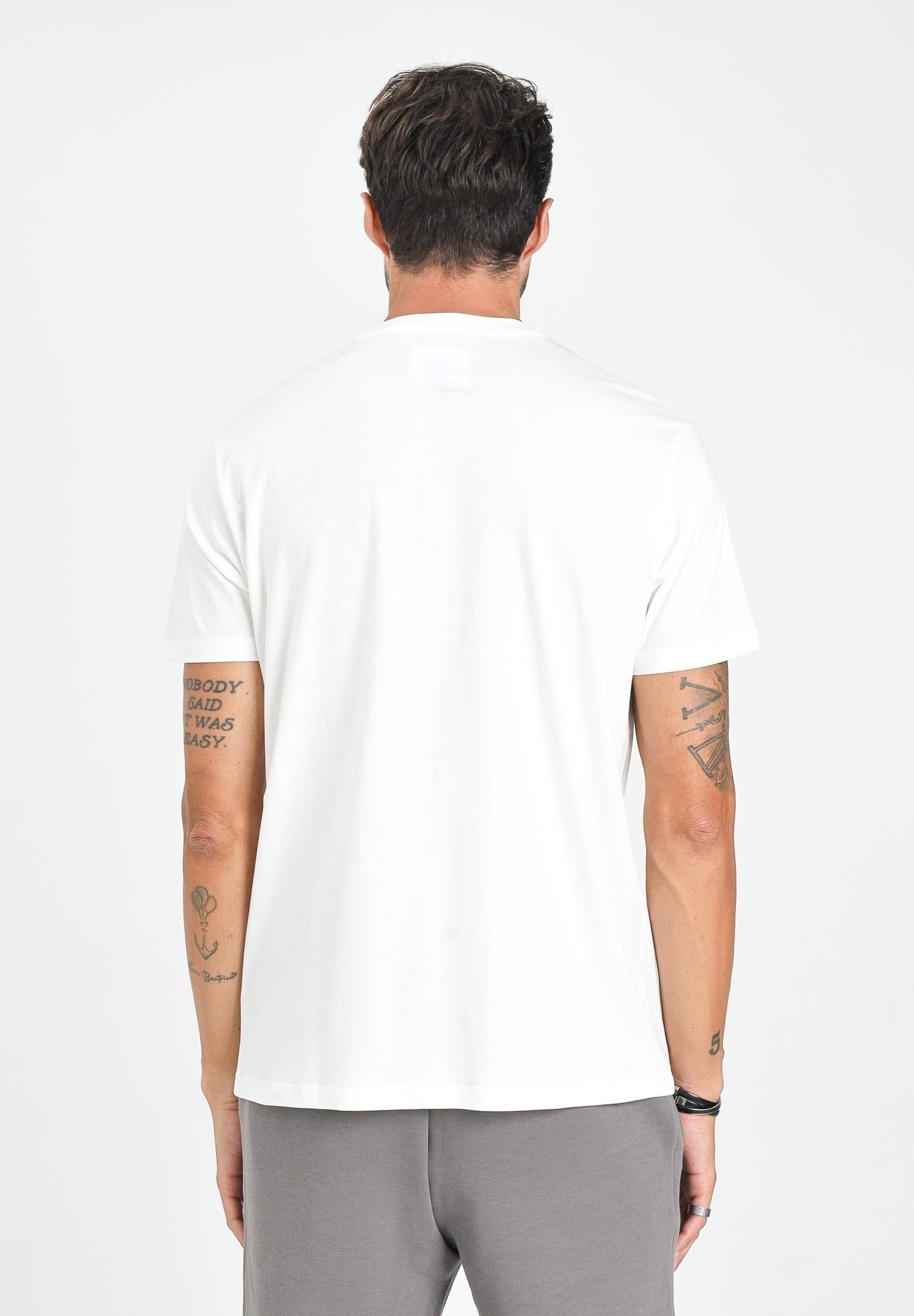 ARMANI EXCHANGE T-shirt a manica corta bianca da uomo con ricamo logo XM000365AF12308 U0009 ARMANI EXCHANGE 