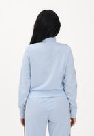 ADIDAS ORIGINALS Felpa con zip Firebird Classic celeste e bordeaux da donna KC6574 . ADIDAS ORIGINALS 