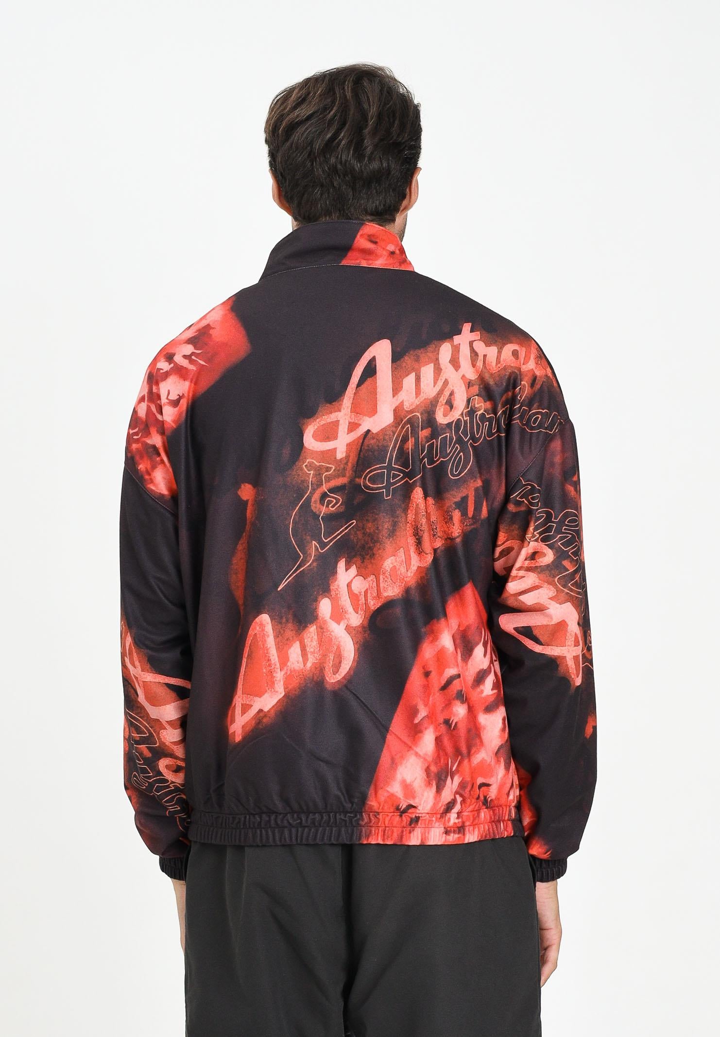 AUSTRALIAN Giacca a vento Rust Printed nera e rossa da uomo ARUGC0021RUST01 149 AUSTRALIAN 
