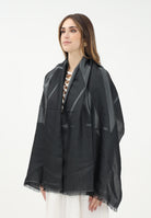 ARMANI EXCHANGE Sciarpa nera da donna con dettaglio logo A|X XW000883AF13399 FC034 ARMANI EXCHANGE 