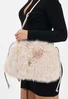 PINKO Maxi Clutch in eco pelliccia beige da donna 105909A2VZ C50Q PINKO 