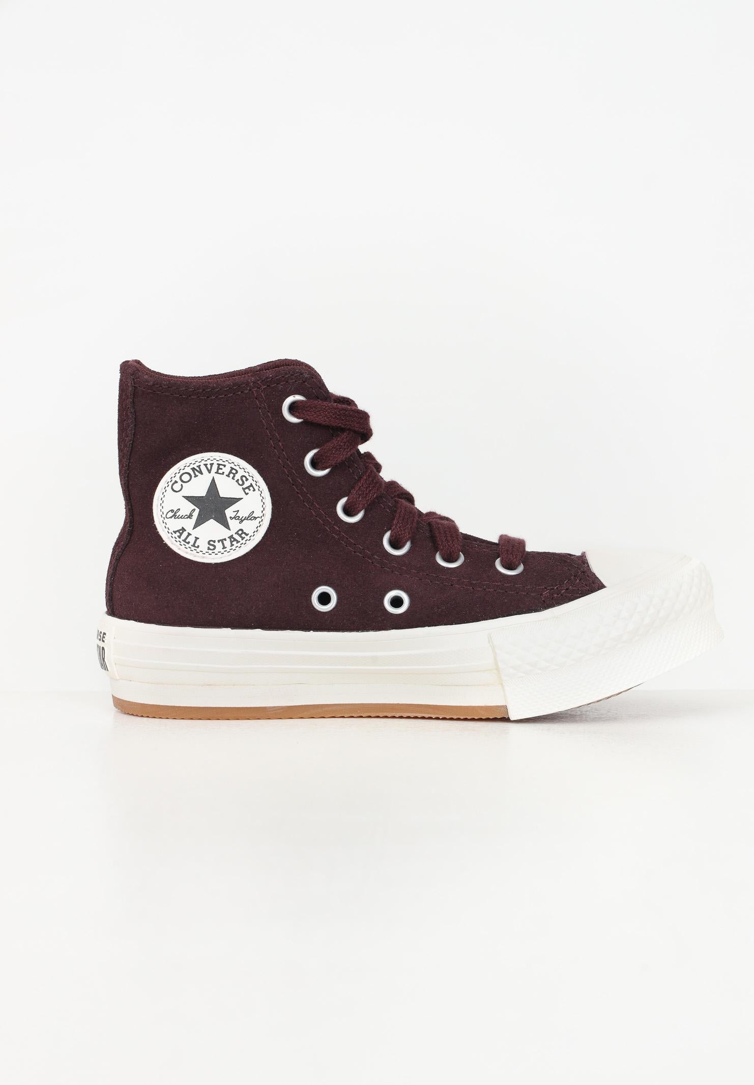 Sneakers Chuck Taylor All Star EVA Lift Platform Suede bordeaux da bambina A11597C  CONVERSE 