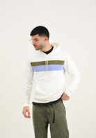LACOSTE Felpa con cappuccio bianca da uomo con motivo color block SH8161 9IV LACOSTE 