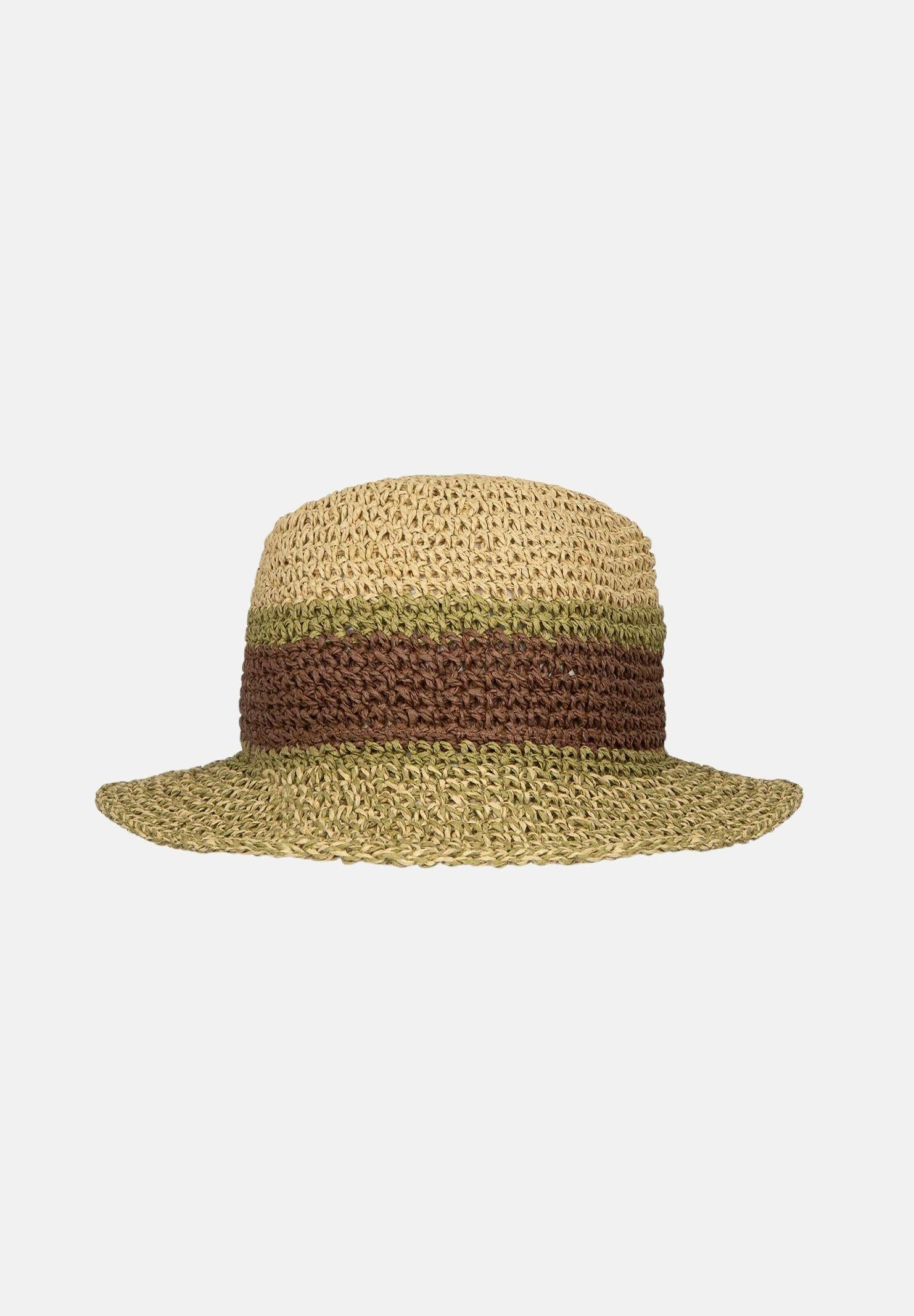 ME FUI Cappello in paglia beige, marrone e verde da donna MA26-SW0220BG . ME FUI 