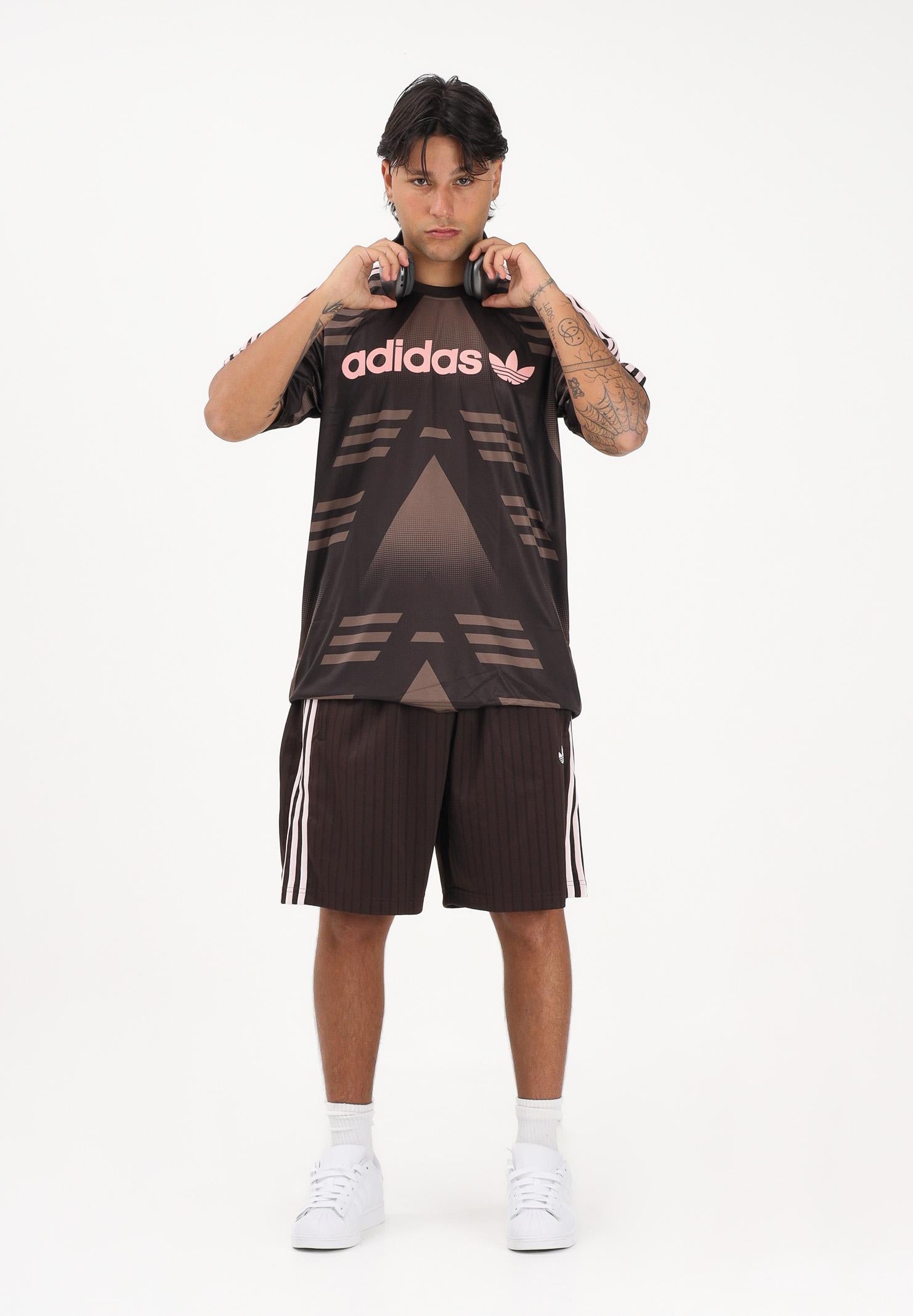 ADIDAS ORIGINALS Shorts sportivo Firebird Engineered Stripes marrone per uomo e donna KS5506 . ADIDAS ORIGINALS 