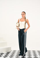 ADIDAS ORIGINALS Pantalone sportivo Adicolor Satin verde da donna JV7511  ADIDAS ORIGINALS 