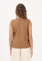 ONLY Top cammello da donna con dettaglio gioiello sullo scollo 15371623 TOCO ONLY 