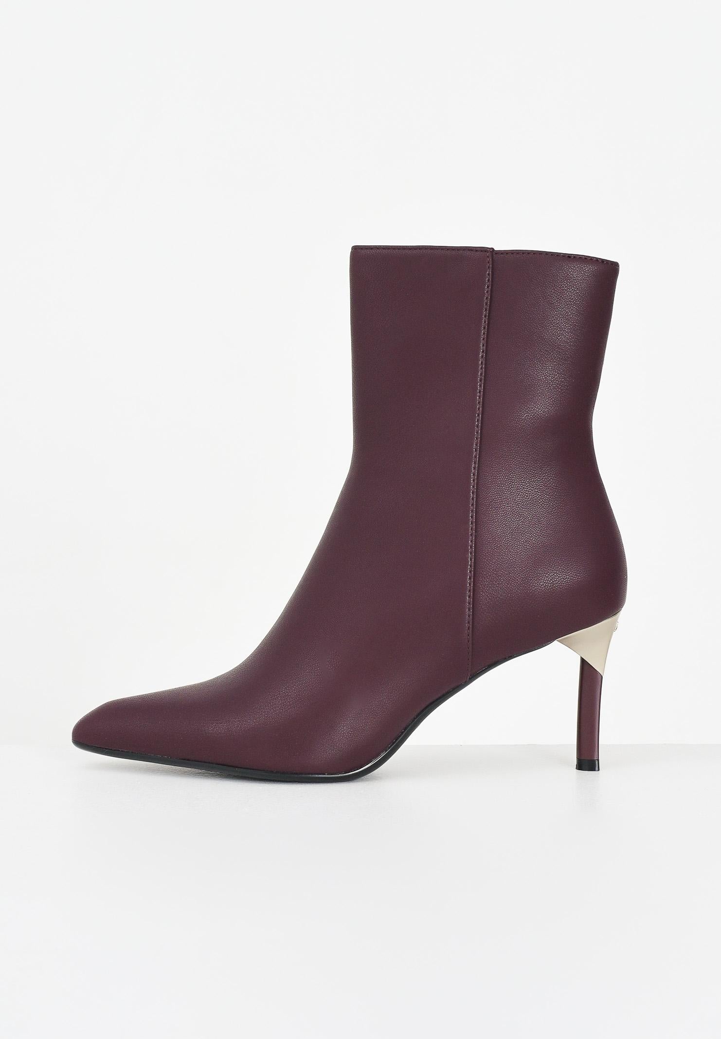 ARMANI EXCHANGE Stivaletti bordeaux da donna con dettaglio logo XW001645AF13876 UA343 ARMANI EXCHANGE 