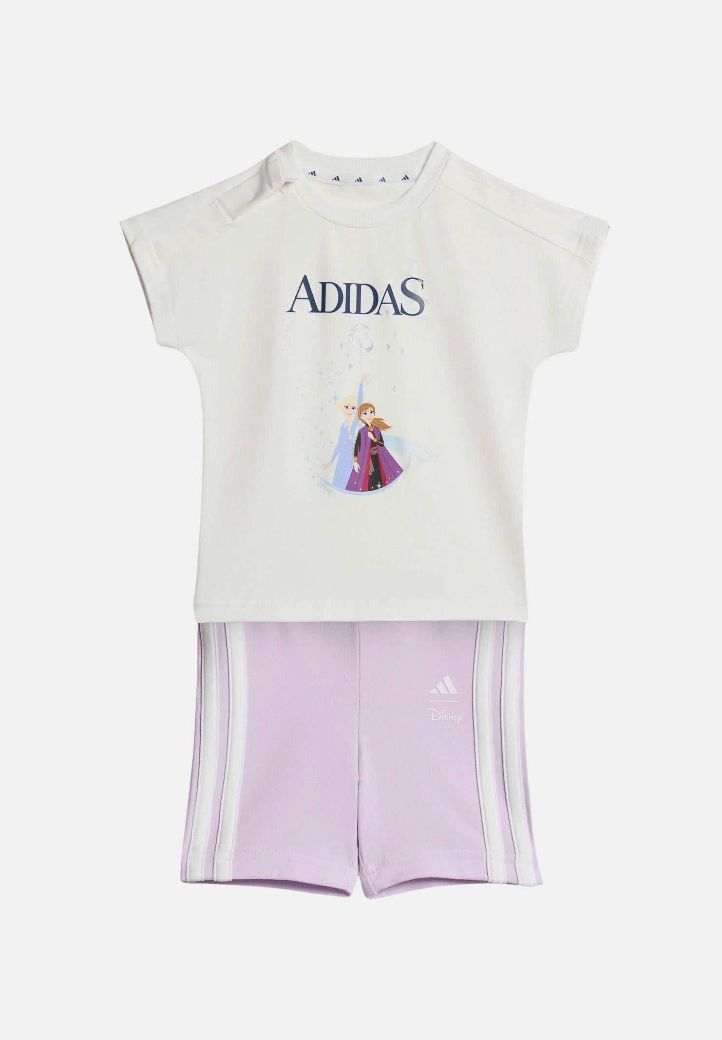 ADIDAS ORIGINALS Completino ADIDAS DISNEY FROZEN bianco e rosa da neonato JZ3553 . ADIDAS ORIGINALS 