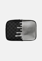 SPRAYGROUND Pochette Silver Side Drip argento e nera per uomo e donna 910B8928NSZ . SPRAYGROUND 