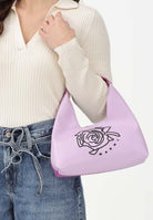 MARNI Borsa a mano Diamond lilla e viola da donna con motivo floreale ricamato M01837M00TK 0M612 MARNI 