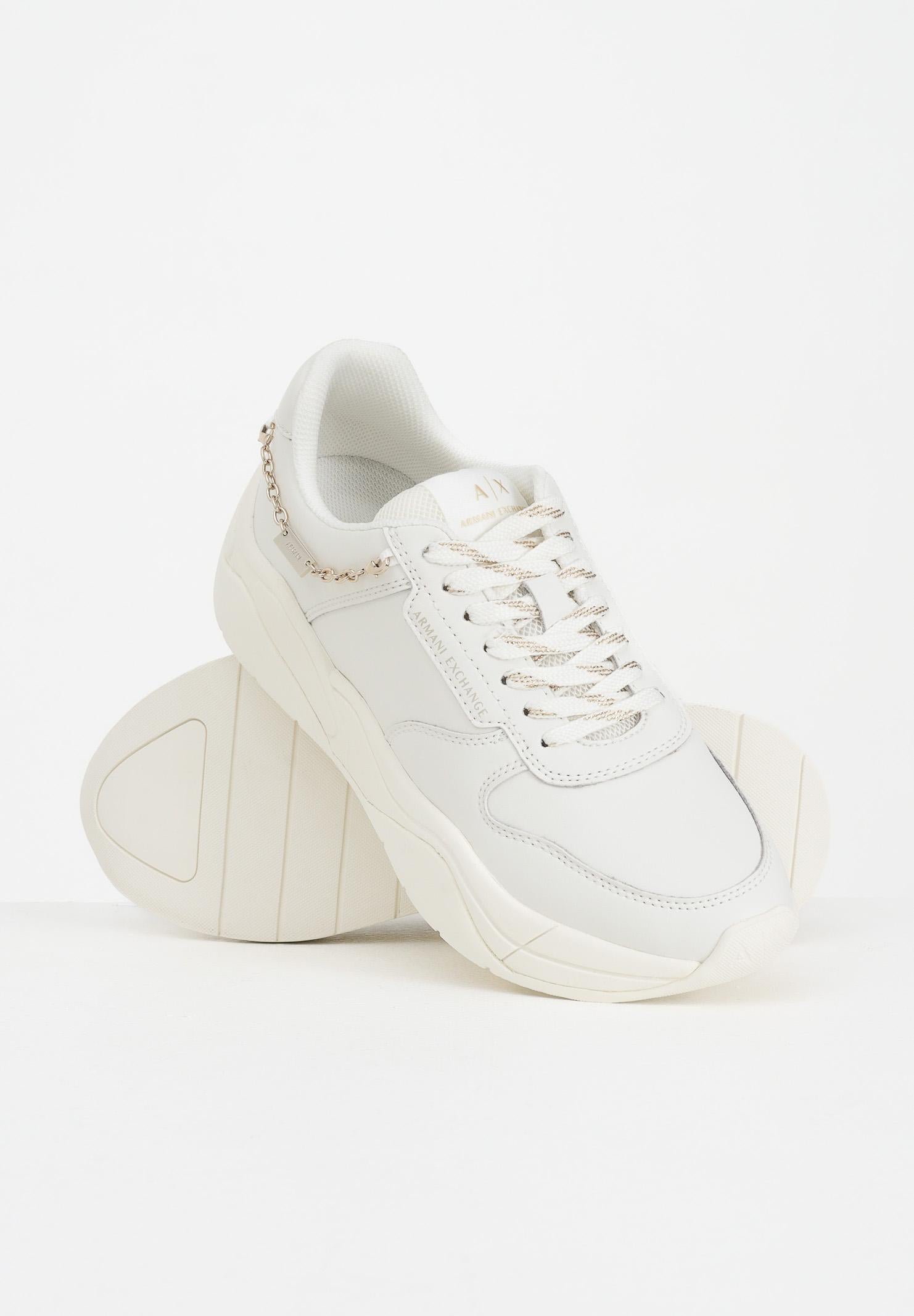 ARMANI EXCHANGE Sneakers panna da donna con catenina XW001617AF17443 M0107 ARMANI EXCHANGE 