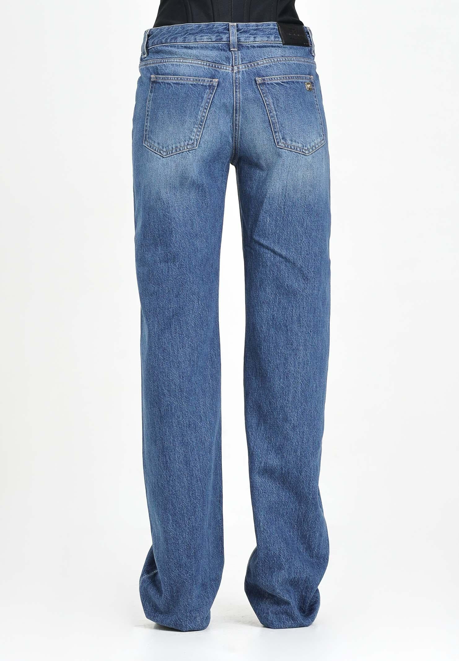 ELISABETTA FRANCHI Jeans in denim blu da donna con fascia in neoprene PJ15I56E2 EI1 ELISABETTA FRANCHI 