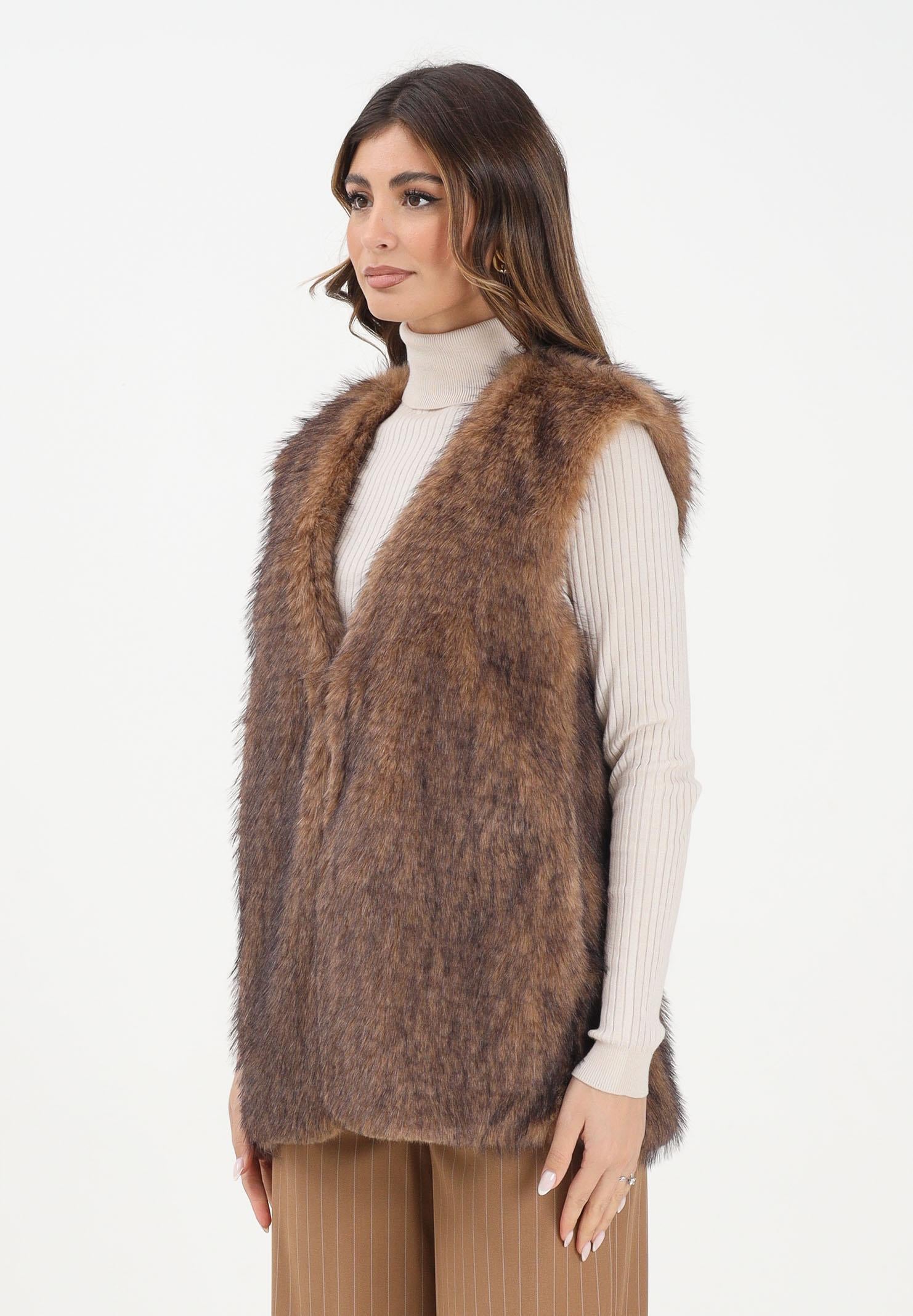 ONLY Pelliccia smanicata marrone da donna 15354308 Tannin ONLY 