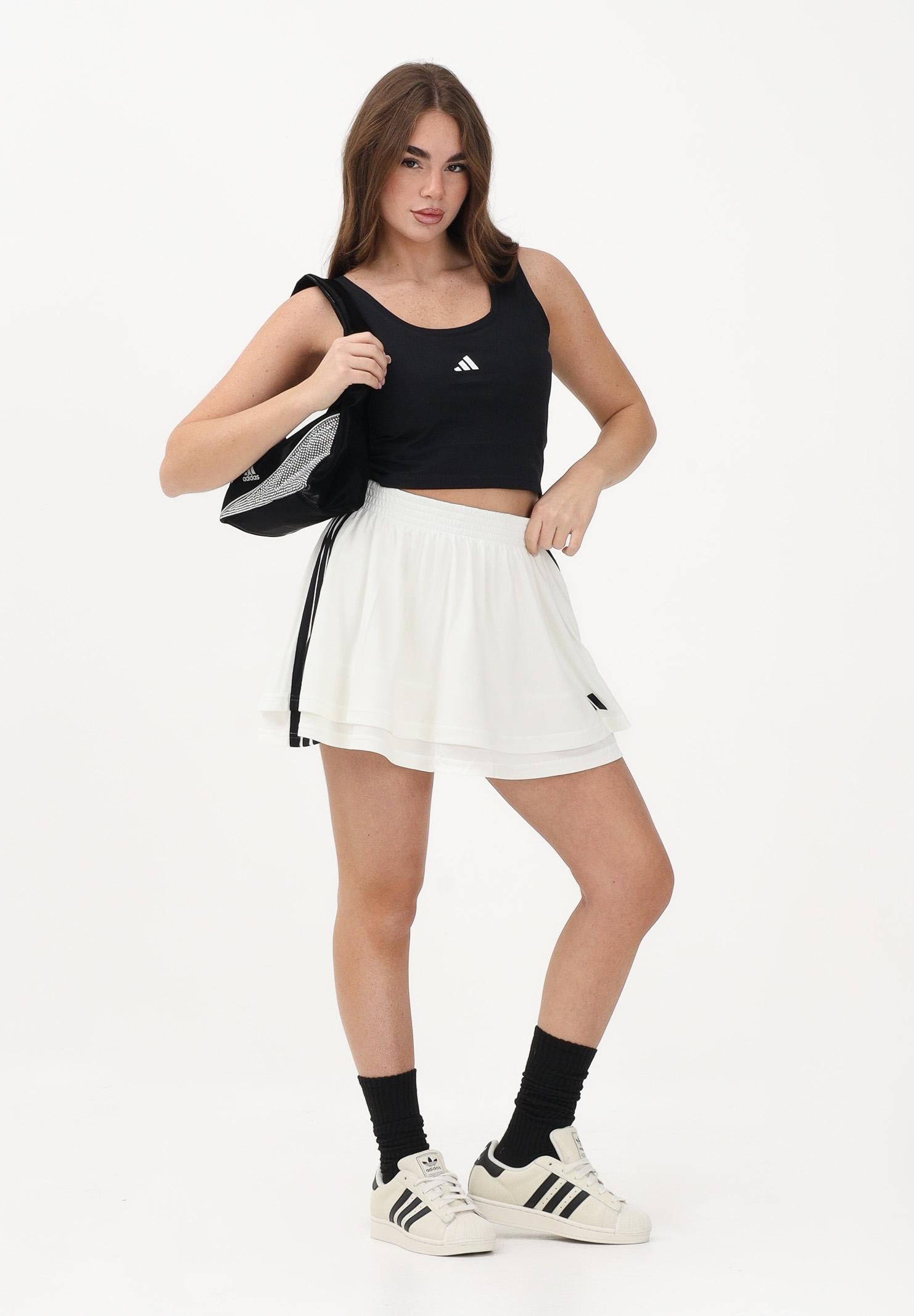 ADIDAS ORIGINALS Gonna corta HOUSE OF TIRO bianca da donna JY7634 . ADIDAS ORIGINALS 