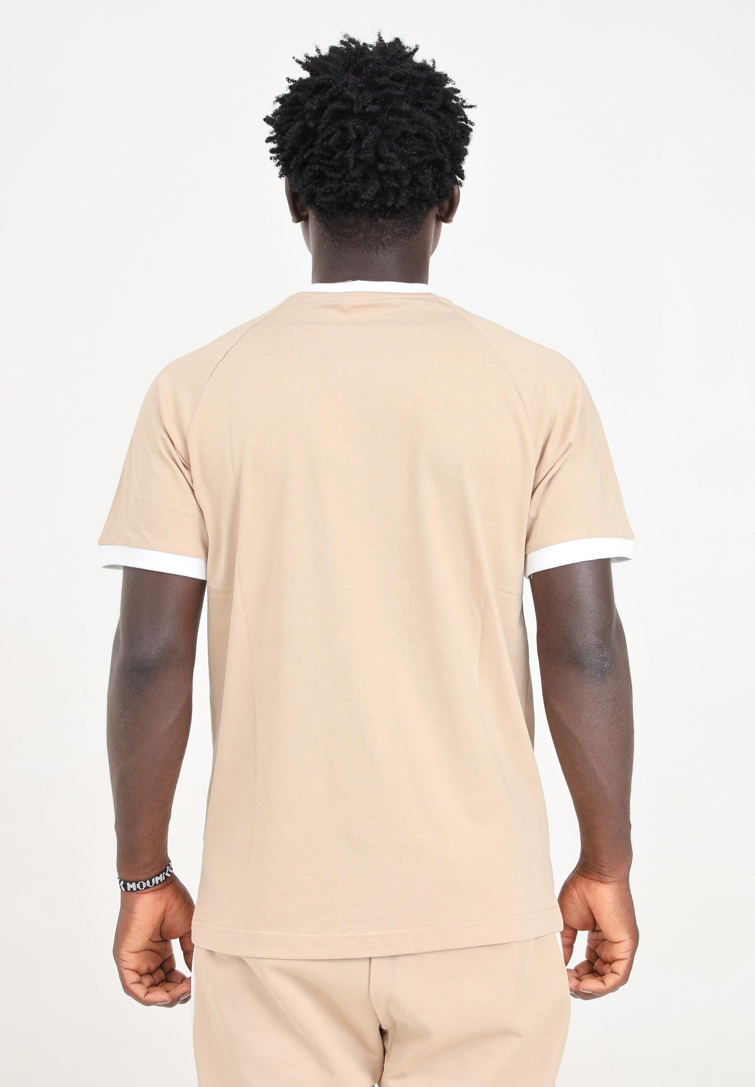 T-shirt a manica corta Adicolor Classics 3-Stripes beige da uomo IZ2366  ADIDAS ORIGINALS 