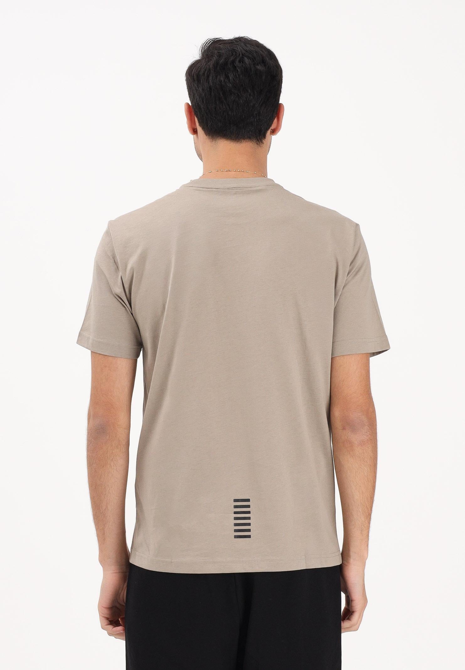 EA7 T-shirt a manica corta beige da uomo con logo 8NPT25PJVPZ U6167 EA7 